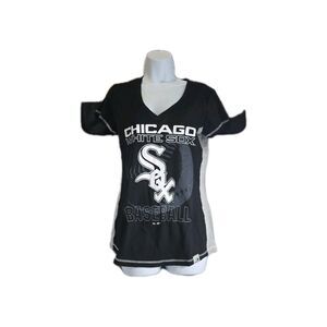 Women’s Medium Majestic Chicago White Sox T Shirt V Neck
